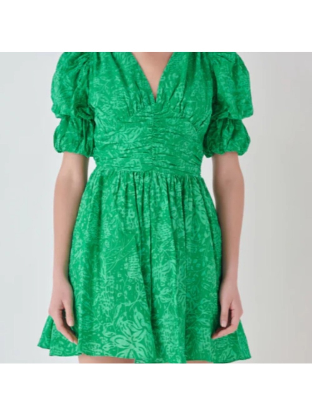 Endless Rose Floral V Neck Tiered Sleeve Mini Dress